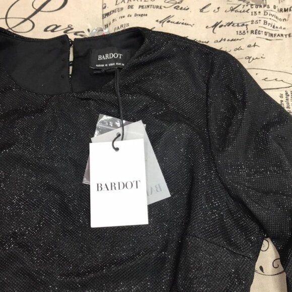 Bartdot Open Back Metallic Long Sleeve Minidress - Picture 5 of 6